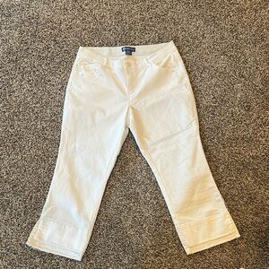 Democracy Cream Flare Wide Leg Jeans